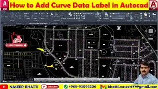 How to add Curve Data in autocad | Alignment Curve Data in Autocad | Curve Table in Autocad
