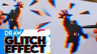How to draw GLITCH EFFECT | Glitch Effect Tutorial | Tamil