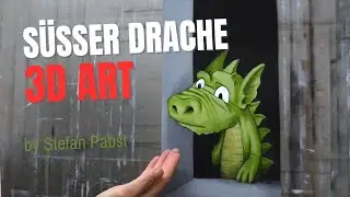 Süßer Drache in 3D-Optik: Ein besonderer Auftrag für den Garten