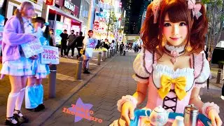 Ikebukuro, Tokyo🐶Welcome to Maid Cafe Town♪💖4K Non-stop 1 hour
