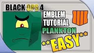 COD BO4 Black Ops 4 Emblem Tutorial - Plankton (SPONGEBOB SQUAREPANTS EMBLEMS) **EASY**