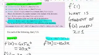 Differentiation: Differentiating Basic polynomials