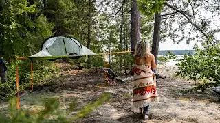 Beach Camping Alone in my Tree Tent