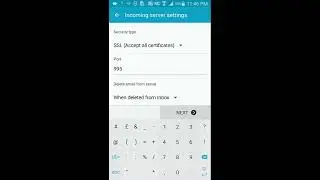 POP Email Configuration JAN 2018 (Android)