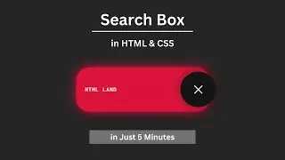 How to Create Search Box using HTML and CSS in Just 5 Minutes | Search Box in HTML and CSS