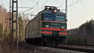 ВЛ11М-006/005 с грузовым поездом