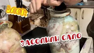 Первый раз солю сало/ уборка в огороде/ Виталик и Ангелина / отключили свет