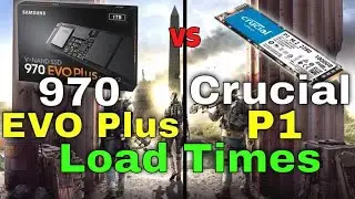 NVMe Samsung 970 Evo Plus vs Crucial P1 Gaming Load Times Comparison in 5 Games