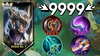 GLOBAL ALPHA NEW ONE SHOT BUILD!! NEW DAMAGE HACK IS HERE!!! 😱😱😱 HIGH RANK MATCH (must try)