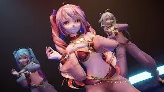 【MMD】 Arabian Miku, Teto and IA 「Echo」