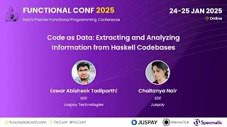 Code as Data: Extracting & Analyzing Info from Haskell Codebases by Eswar & Chaitanya 