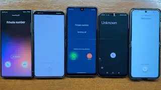 Samsung S24U + Pixel 8 Pro + LG Stylo 6 + OnePlus 6T + Moto Razr 40U No Caller ID Incoming Call