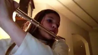 I am playing "Frere Jacques" on my flute
