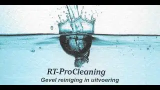 Gevel reiniging in uitvoering