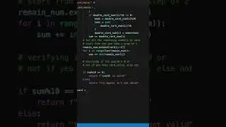 Credit Card Validator | Python Project | Part - 4 #shorts