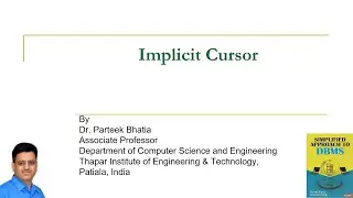 Implicit Cursor