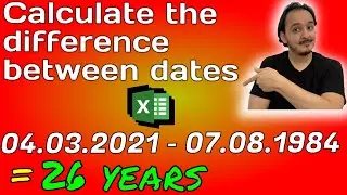 📅How to calculate the difference between two dates (in days, months or years) in Excel in 4 minutes