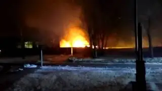 Пожар в Каменском (Днепродзержинск) 03.02.2017
