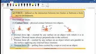 Lecture Video: Newton's Law and its Application (Part 1)
