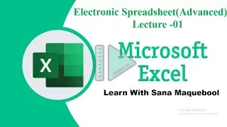 Electronic Spreadsheet ( Microsoft Excel) Advanced Lecture-01
