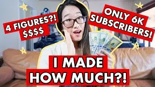 How Much I Make on Youtube As A SMALL YOUTUBER with 6,500 SUBSCRIBERS APRIL 2020