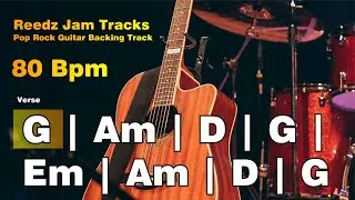 Relaxing Guitar Backing Track in G Major | Pop Ballad 80 Bpm