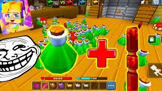 Blockman GO: invisible potion + blaze rod challenge 😃 Trolling in Bed Wars 😃