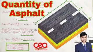 QUANTITY OF ASPHALT | asphalt road construction process | calculate quantity for asphalt in road