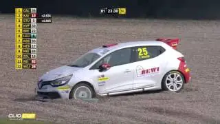 Wojcik rolls, Clio Cup Central Europe 2016 at Sachsenring