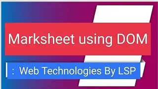 Student's result (total, percentage, grade) using DOM