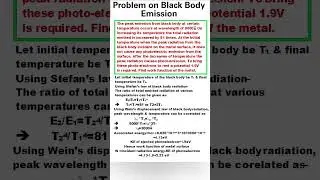 Problem on Black Body Emission #physics #physicsfun #physicswallah #shorts