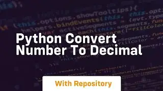 python convert number to decimal