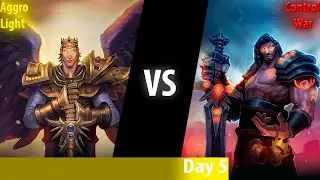 Gods Unchained: Aggro Light VS Control War | Aggro Light Week - Day 5