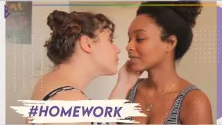 Brazilian lesbian film about First Love | WLW kiss | LGBT Webseries - Homework