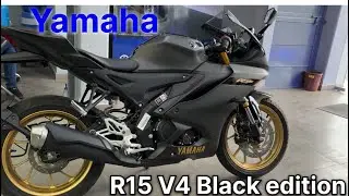 2025 Yamaha R15 V4 Black edition walk around 🖤 #automobile #yamaha #like #subscribe