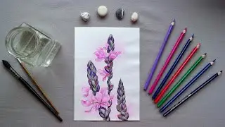 PAINT WITH ME: Wild flower. Drawing idea