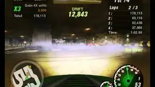 NFS Undeground 2 drift Eclipse 300k+ point
