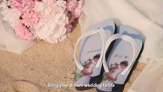 Personalize your wedding with personalized flip flops