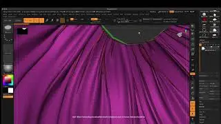 Exploring Zbrush with Michele : Custom skirt curve brush exploration..