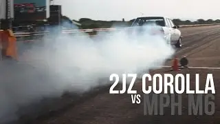 M6 goes sideways vs 2JZ Corolla!! | KD&M