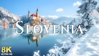 Slovenia Alps Winter 8K | Serene Snow Landscapes & Piano Music for Stress Relief