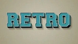 How to make RETRO Text Effect in Photoshop CC, CS6 | Photoshop Text Effects