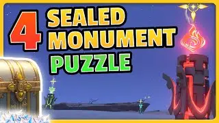 Hidden Luxurious Chest !!! (4 Elemental Monument Puzzle) in Wounded Shin Valley [Genshin Impact]