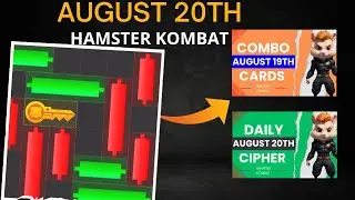 Hamster Kombat MINI GAME Today 20th AUGUST, Daily Cipher, Daily Combo Cards Completed 🔑