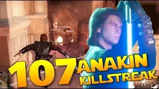Heroic Might! Anakin 107 Killstreak/Gameplay in Naboo Battlefront 2