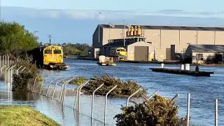 Tasmanian Railway flooding October 14th 2022 at various locations on the TasRail network