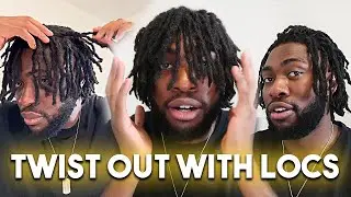 Twist out on Starter Locs | How To Get Curly Dreadlocks (Two Strand Twist Method)
