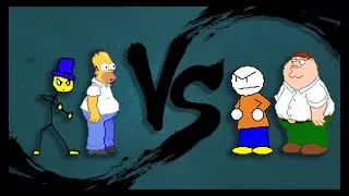 MUGEN Requests ~ Bob & Homer Simpson vs. Cartoon Guy & Peter Griffin