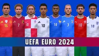 PES 2017 New Official Kitpack UEFA EURO 2024 Fix Font Number V2 - Compatible With All Patch