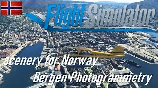 Microsoft Flight Simulator 2020 New Free Photogrammetry Scenery for Norway - Bergen - Good Quality